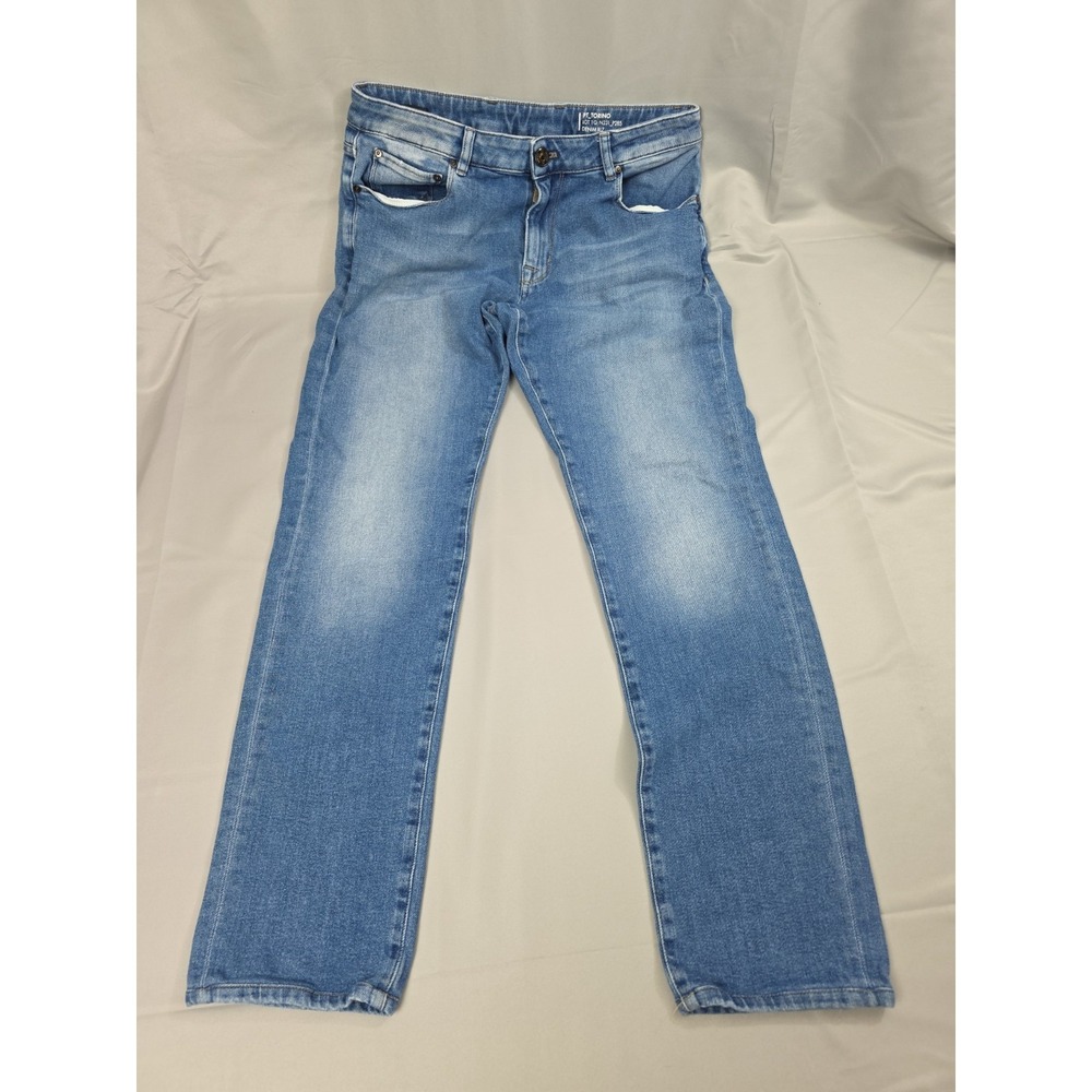 PT Torino Jazz Blue Jeans Men's 34x30 Slim Denim Stretch 5 Pocket Designer
